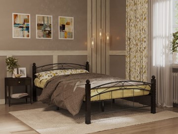 Спальная кровать Гарда 15, 140х200, черная в Улан-Удэ - предосмотр