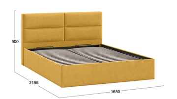 Кровать с подъемным механизмом Глосс Тип 1 (Микровелюр Wellmart Yellow) в Улан-Удэ - предосмотр 1