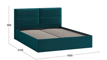 Кровать с подъемным механизмом Глосс Тип 1 (Велюр Confetti Izumrud) в Улан-Удэ - предосмотр 1
