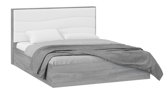 Кровать с подъемным механизмом Миранда тип 1 (Дуб Гамильтон/Белый глянец) в Улан-Удэ - изображение