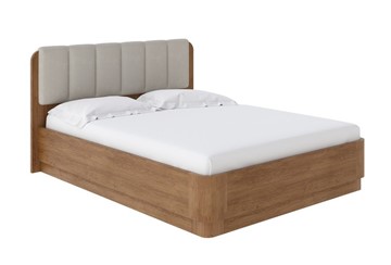 Кровать с механизмом 2-спальная Wood Home 2 160х200, Микрофибра (Антик (сосна) с брашированием/Diva Нюд) в Улан-Удэ