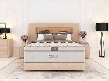 Кровать в спальню Smart Compact/Podium M 160х200, Флок (Велсофт Бежевый) в Улан-Удэ