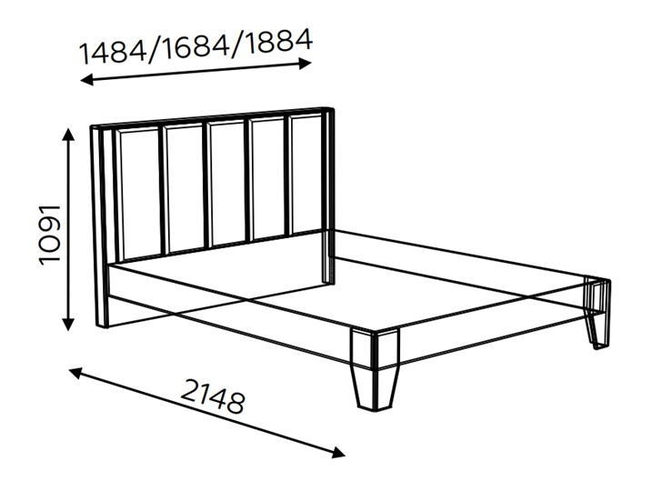 Полуторная кровать Моника 1,4 с ортопедическим основанием в Улан-Удэ - изображение 2