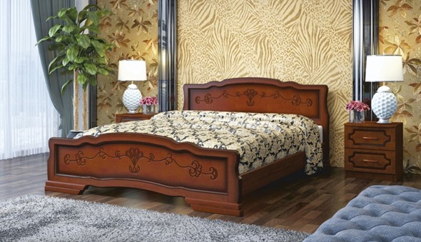 Кровать Карина-6 (Орех) 180х200 в Улан-Удэ - изображение