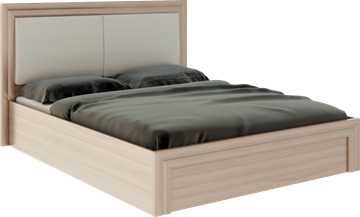Кровать с механизмом двуспальная Глэдис М32 (Шимо светлый/Белый текстурный) в Улан-Удэ