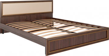 Кровать 2-х спальная Беатрис М10 с мягким изголовьем (Орех Гепланкт) в Улан-Удэ