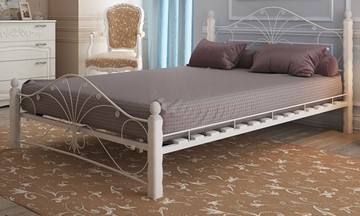 Кровать полутороспальная Фортуна 1, 1400, белый/белый в Улан-Удэ