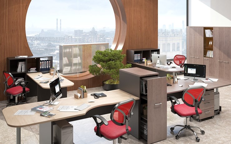 Набор мебели в офис Xten с большим шкафом для документов для 2 сотрудников в Улан-Удэ - изображение 5
