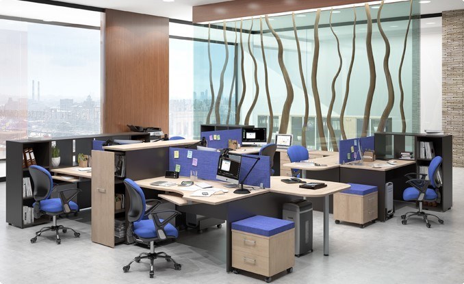 Набор мебели в офис Xten с большим шкафом для документов для 2 сотрудников в Улан-Удэ - изображение 6
