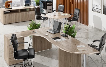 Набор мебели в офис Wave 2, рабочий стол и конференц-стол в Улан-Удэ