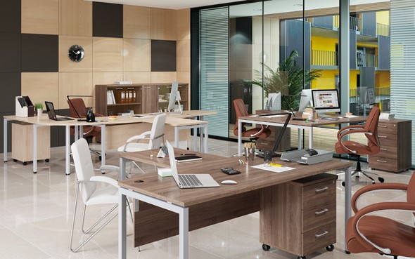 Офисный комплект мебели Xten S 1 - один стол с приставным брифингом в Улан-Удэ - изображение
