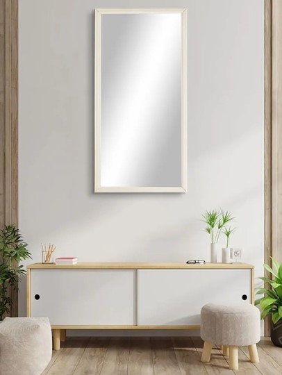 Настенное зеркало в спальню Ника (Слоновая кость) 119,5 см x 60 см в Улан-Удэ - изображение 1