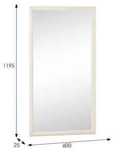 Настенное зеркало в спальню Ника (Слоновая кость) 119,5 см x 60 см в Улан-Удэ - предосмотр 3