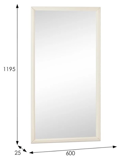 Настенное зеркало в спальню Ника (Слоновая кость) 119,5 см x 60 см в Улан-Удэ - изображение 3