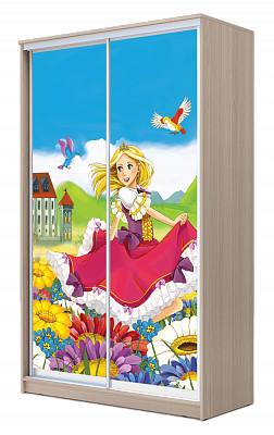 Детский шкаф-купе ХИТ 23-4-17-77-11, Принцесса, шимо светлый в Улан-Удэ - изображение