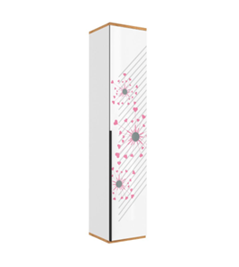 Шкаф одностворчатый Урбан 528.040, белый/розовый в Улан-Удэ - предосмотр