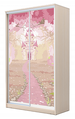 Шкаф 2-х дверный ХИТ 23-4-14-77-10, Замок, дуб млечный в Улан-Удэ - изображение