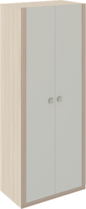 Шкаф распашной Глэдис М22 (Шимо светлый/Белый текстурный) в Улан-Удэ - изображение