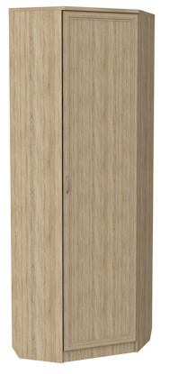 Шкаф распашной 402 угловой со штангой, цвет Дуб Сонома в Улан-Удэ - изображение