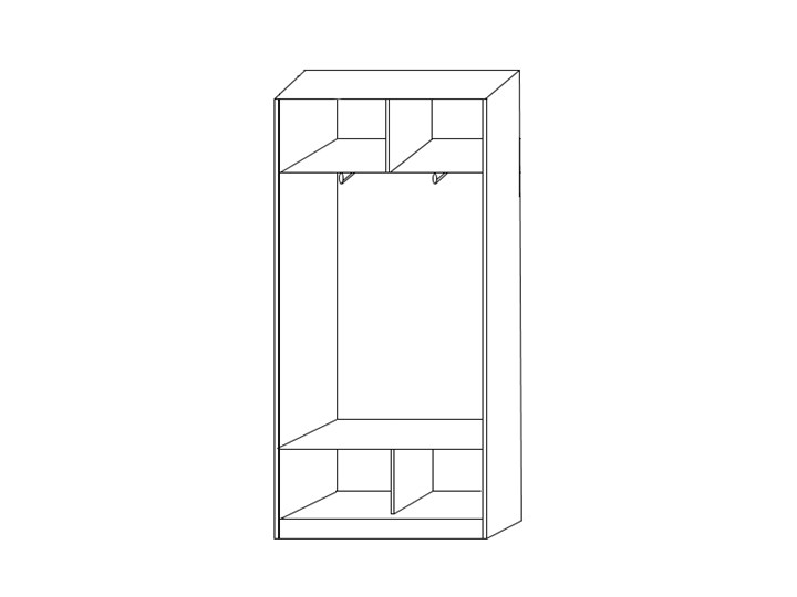 Шкаф 2-х створчатый 2200х1200х420 с одним зеркалом ХИТ 22-4-12/2-15 Дуб Млечный в Улан-Удэ - изображение 1