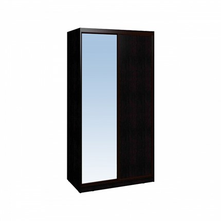 Шкаф 2-х дверный 1200 Домашний Зеркало/ЛДСП, Венге в Улан-Удэ - изображение