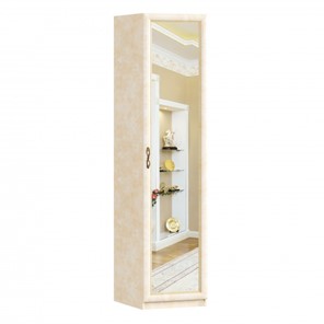 1-створчатый шкаф Александрия с зеркалом ЛД 625.042, Рустика/Кожа Ленто в Улан-Удэ