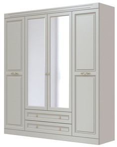 Шкаф четырехдверный в спальню Олимп ШР-4 (Фисташковый) 2 зеркала в Улан-Удэ