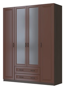 Четырехстворчатый шкаф Кантри, лак орех ШР-4, с 2мя зеркалами в Улан-Удэ - предосмотр