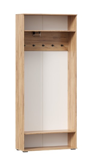 Шкаф двухстворчатый Фиджи с декоративными накладками 659.310, Дуб Золотой/Белый в Улан-Удэ - изображение 2