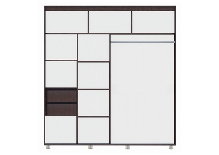 Шкаф 2-х створчатый Комфорт №12 2.0 с фигурными зеркалами, Дуб сонома в Улан-Удэ - изображение 1