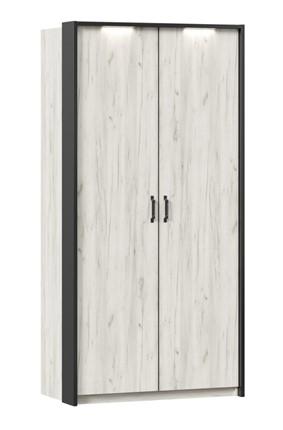 2-створчатый шкаф Техно с паспарту, Дуб крафт белый в Улан-Удэ - изображение