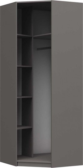 Распашной угловой шкаф Вива с зеркалом, Мокко глянец / Текстиль в Улан-Удэ - изображение 1