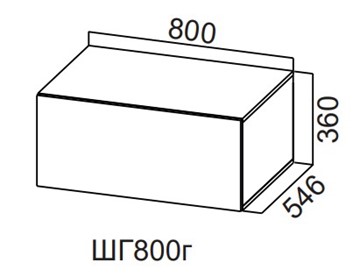 Шкаф кухонный Модерн New, ШГ800г/360, МДФ в Улан-Удэ