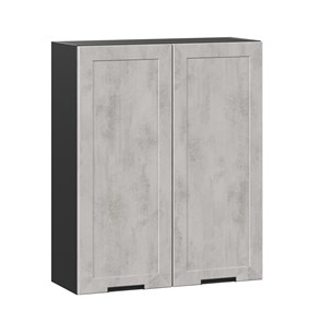 Кухонный навесной шкаф 800 высокий Джамис ЛД 296.460.000.029, Чёрный/Белый камень в Улан-Удэ