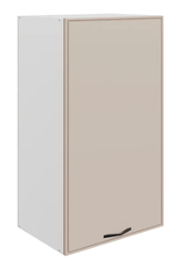 Шкаф на кухню Монако L450 Н900 (1 дв. гл.), белый/фрапучино матовый в Улан-Удэ