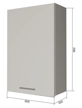 Кухонный шкаф В9 60, Бетон пайн/Антрацит в Улан-Удэ - изображение
