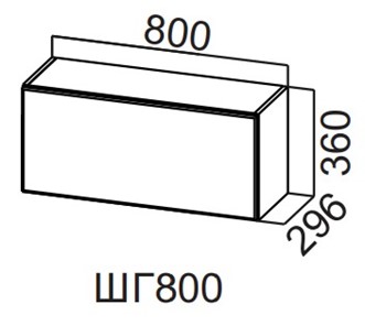 Навесной шкаф Вельвет ШГ800/360 в Улан-Удэ