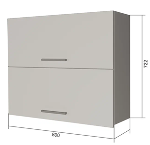 Кухонный навесной шкаф ВГ2 80, МДФ Черный матовый/Антрацит в Улан-Удэ