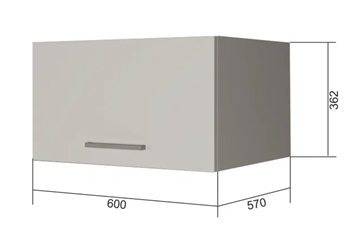 Навесной шкаф ВГ60Г, Белое гладкое Ламарти/Белый в Улан-Удэ - предосмотр