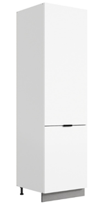 Шкаф-пенал Стоун L600 под холодильник (2 дв.гл.) (белый/джелато софттач) в Улан-Удэ
