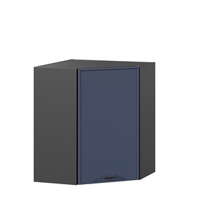 Угловой настенный шкаф Индиго ЛД 298.610.000.158, Чёрный/Тёмно-синий в Улан-Удэ