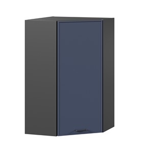 Шкаф кухонный угловой высокий Индиго ЛД 298.620.000.159, Чёрный/Тёмно-синий в Улан-Удэ