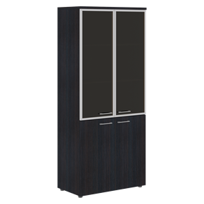 Шкаф комбинированный с дверьми в алюминиевой рамке и топом XTEN Дуб Юкон XHC 85.7  (850х410х1930) в Улан-Удэ