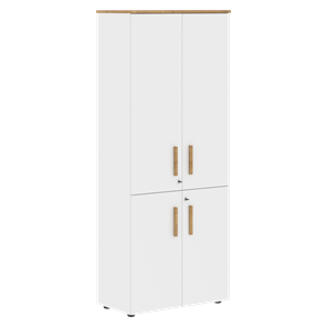 Шкаф с глухими средними и малыми дверьми FORTA Белый-Дуб Гамильтон FHC 80.3(Z) (798х404х1965) в Улан-Удэ