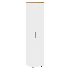 Высокий шкаф колонна с глухой дверью FORTA Белый-Дуб Гамильтон  FHC 40.1 (L/R) (399х404х1965) в Улан-Удэ
