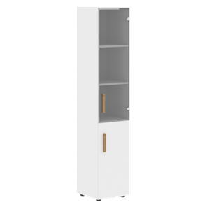 Высокий шкаф с  дверью колонна FORTA Белый FHC 40.2 (L/R) (399х404х1965) в Улан-Удэ