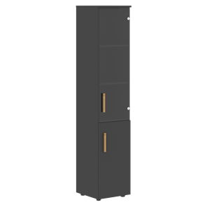Высокий шкаф колонна с глухой дверью FORTA Черный Графит  FHC 40.2 (L/R) (399х404х1965) в Улан-Удэ