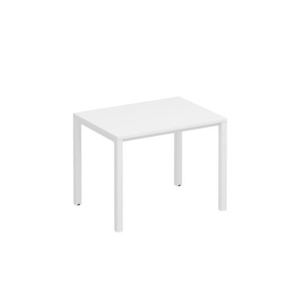 Стол письменный на белом металлокаркасе Комфорт КФ, белый премиум (100x75x75) К.Б1 1130 в Улан-Удэ - изображение