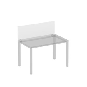 Экран для стола 120 на белом металлокаркасе фронтальный Комфорт КФ, белый премиум (120x45x1.8) К.Б 841 в Улан-Удэ