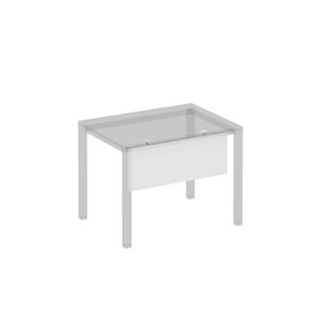 Экран стола защитный (ДСП) с кронштейнами для стола 100 на белом металлокаркасе Комфорт КФ, белый премиум (85x3.2x1.8) К.Б1 810 в Улан-Удэ